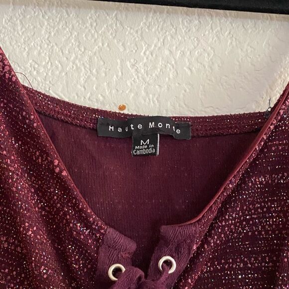 Red and Maroon Sparkly Mini Clubbing/Going out Dress - Picture 7 of 11